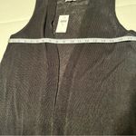 J. Jill‎ Linen Blend Sleeveless Duster Knit Cardigan SZ Small Black Coastal NEW Photo 8