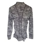 Lululemon  Cypress Kiss Jacket Women's Size 8 Black/White Space Dye Striped Photo 2