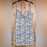 ZARA ‎ Animal Print Snakeskin Faux Suede Mini Dress Black & Ecru Size Medium Photo 9