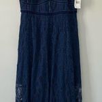 Foxiedox Blue Maisie Lace Velvet Trim MIDI Dress NWT 14 Photo 0