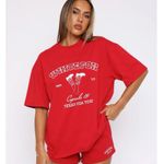 White Fox Boutique White Fox CAPSULE 9 TAKE IT ON TOUR OVERSIZED TEE M/L Red Photo 1