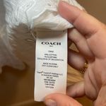 Coach 🤍Women’s EUC  White Mini Tiered Gathered Waist Dress w/ Lace Detail Size 4 Photo 10