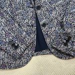 Talbots EUC  Ditsy Floral Print Blazer Cotton Two‎ Button Jacket Womens 8 Photo 3