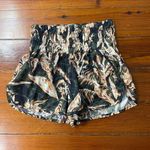 Free People Movement The Way Home Floral High Rise Mesh Shorts ~ Size Medium 💚🍄 Black Photo 0