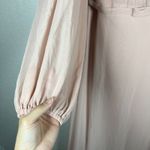 Dessy Collection Pink Maxi Chiffon Dress Plus 16 Puff Sleeve Fairy Bridesmaid Photo 3