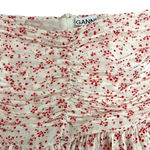 Ganni Georgette Ruched Chiffon Disty High-waisted Mini Skirt Women’s size 4 or S Photo 5