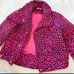 BUDDY LOVE Womens Puffer Leopard Cheetah Pink Coat Jacket size Medium Photo 2