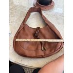 Brown Pebbled FAUX Leather Hobo Shoulder Bag With Dual Inside Pockets & Zipper Photo 3