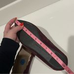 Adrienne Vittadini  Fox scalloped pointy toe flats, suede leather maroon 7.5 Photo 2