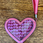 PINK - Victoria's Secret Heart Shape Victoria’s Secret PINK “I love Lipgloss” clear/pink coin purse Photo 0
