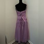 JESSICA Purple Lavender Ruched Beaded Strapless Long Prom Formal Dress 10 Photo 3