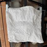 Princess Polly  strapless top eyelet embroidered Parle Anglais Ivory Lower Impact Photo 1