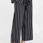 ZARA  Striped Elastic Ruffle Waist Pant Size Medium Photo 0