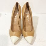 Jeffrey Campbell Bullet Tan White Toe Cap Size 7.5 Women’s Heels Shoes Photo 1