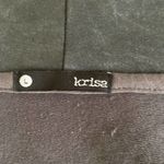 Krisa  Charcoal Gray Metallic Coated Open Front Cardigan Top Photo 3