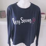 Earl Jean Crew Neck Navy Sweatshirt “Pretty Strong” Pullover Sweater Size M NWT Photo 8