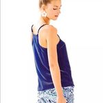 Lilly Pulitzer Dusk Racerback Velvet Top In Beckon Blue Photo 1