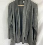 Socialite Cocoon Waffle Knit Open Cardigan Grey Size Large Photo 2