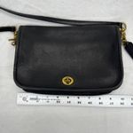 Coach ‎ Crossbody Bag Black Leather Turnlock Closure Vintage Small Purse Photo 1