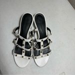 Rebecca Minkoff  White Leather Iron Studded Slide Heeled Sandal‎ - SZ 8.5 Photo 14