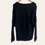 Maison Margiela Long Sleeve Navy Ribbed Oversized Crewneck Knit Sweater Size XS Photo 13