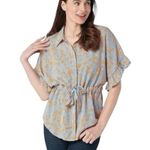 Bishop and Young Floral Tie Waist Button Front Top - XL Photo 9