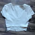 Offline by Short Sleeve V Neck Cropped Ribbed Spandex Tee SZ S Aerie Shirt Photo 6