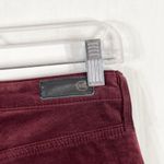 AG Adriano Goldschmied AG Anthropologie Size 27 Pants Red Corduroy Skinny Velour The Stevie Ankle‎ 152 Photo 7
