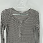 Splendid  THERMAL FOREVER HENLEY lightweight casual gray striped longline Photo 1