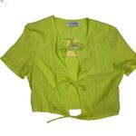 Charlie Holiday Neon zephyr Tie-Front Crop Top Charlie Sunday Nwt revolve summer boho y2k bow Photo 3