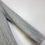 James Perse  Standard Pullover Hoodie Size 4 Womens Grey Stripe Sweatshirt Cotton Photo 4