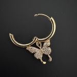 Allison Rose Atelier 14K Gold Plated‎ Butterfly Hoop Dangle Earrings Women's Photo 2