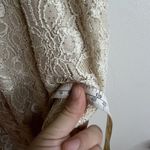 Vtg Cachet Y2K Pearl Beaded Formal Maxi Dress Size 8 Ivory Prom High Mermaid Pink Photo 8