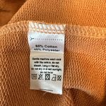 Yak & Yeti Mushroom Print Hoodie Sweatshirt w Pocket Orange Cotton French Terry Size M Photo 7