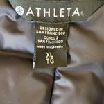 Athleta Sateen Bomber Jacket Black Women's Size XL NWT Sleek Zip Oversized Fit Photo 3