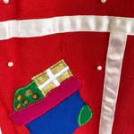 Vintage CHAUS Sport Ugly Christmas Sweater 100% Cotton Women's Size Small Red Photo 4