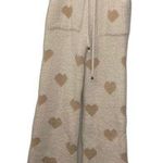 Trace & Jess Heart PJ Pants White / Pink Women Size Small Photo 0