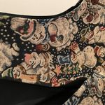 White Stag Vintage  Vest Women Size Large Tapestry Snowman Christmas Holiday Photo 3