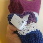 Old Navy  Size Extra Large XL Stripe Crochet Knit Tank Top Purple Blue White Photo 2