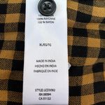 BeachLunchLounge  Yellow Gingham Check Long Sleeve Ruffle Button Up Mini Dress XL Photo 4