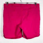 Woman Within  Plus Size 26W Shorts Hot Pink Pockets 11 Inch Cuffed Stretch 1155‎ Photo 1