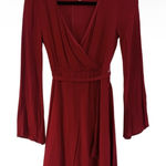 Miami Dark red tie waist dress with Flowy sleeves‎ by  Photo 0
