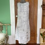 Habitat Tribal Easy Swing Linen Blend Button Detail Dress w/ Pockets Sz Small Photo 8