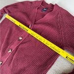 Gap Burgundy Wine Red V Neck Cotton Cardigan Sweater Size Large Photo 8