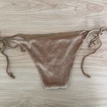 frankie's bikinis Medium Suki Crushed Velvet Set Tan Beige Swim Minimal Cheeky Photo 7