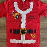 VTG Single Stitch 80s 90s Christmas Puff Paint Retro Santa Claus Small T Shirt Red Photo 1