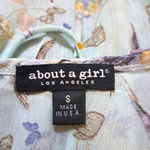 About A Girl NWOT Tunic 3/4 Sleeves Sheer Summery Blouse sz S Photo 2