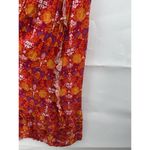 Abel the label Floral Modi Dress Women Small Orange Red Peasant Prairie Bohemian Photo 6