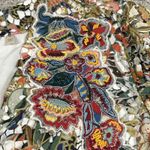 Soft Surroundings  Jacket Blazer Medium Floral Embroidered Ariege Art To Wear Photo 4