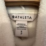 Athleta  Cozy‎ Karma Funnel Neck Sweatshirt Size Small White Ivory Tunic Pockets Photo 3